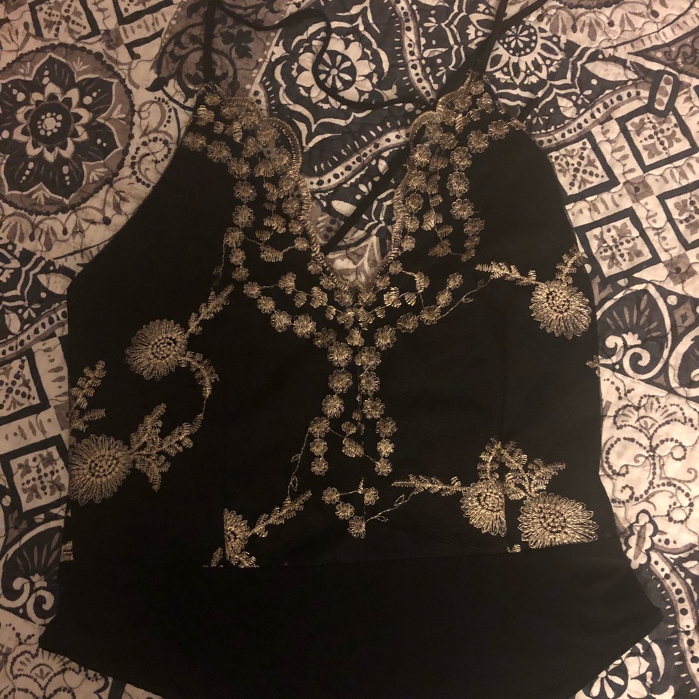 Gold & Black Body Suit